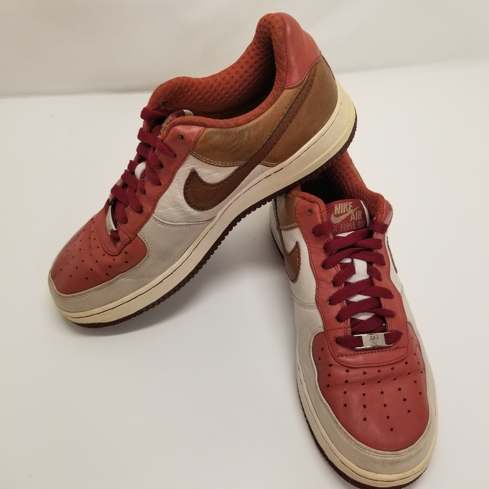 Nike Air Force One Men Size 10 Sneakers XXV AF-1 Lace Up Maroon Tan Mr Baltimore